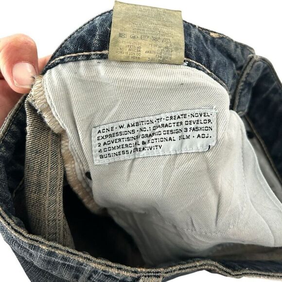 Acne Women's Size 26/34 Hex Blur Skinny Jeans Classic Staple Nostalgic - Picture 12 of 16